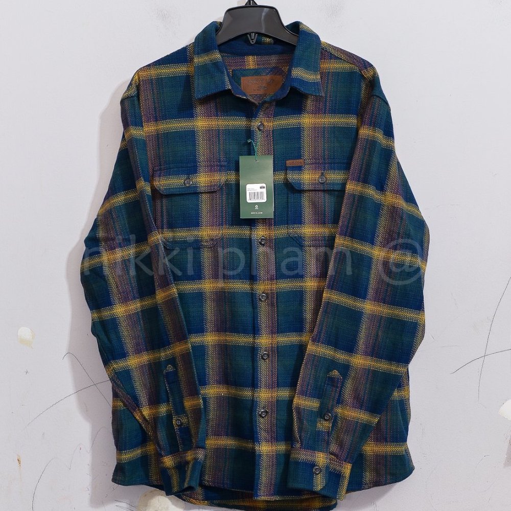 Orvis Men’s Flannel Shirt  IN GREEN - Picture 2 of 7